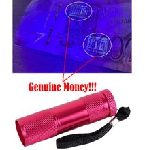 Bank Note Checker Torch/ Fake Counterfeit Money Detector UV Ultra Violet Blacklight 9 LED Flashlight Torch Light Outdoors Etc